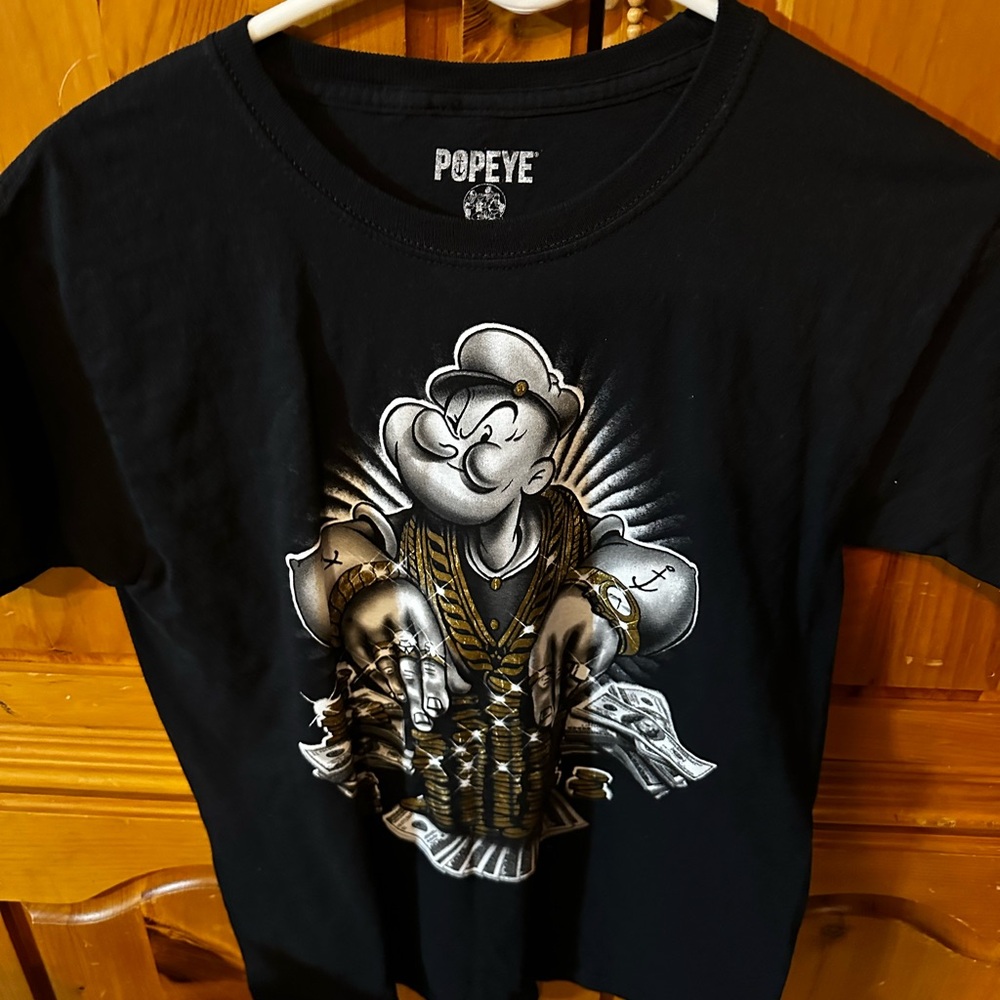 Popeye Graphic Black T-Shirt